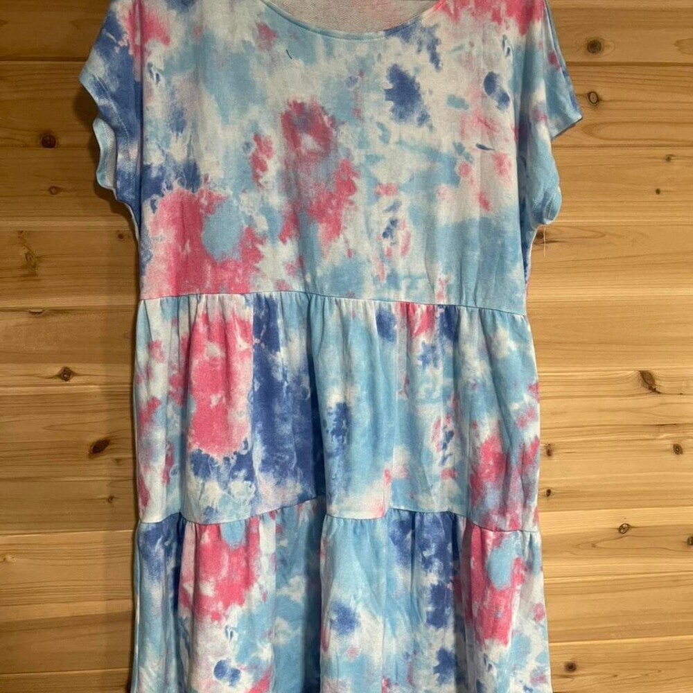 Blue And Pink Tie Dye Swim D 350